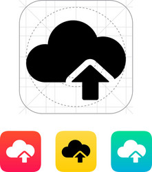 Cloud computing upload icon vector