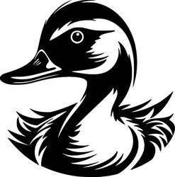 Minimalist Duck Silhouette vector