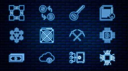 set line processor cpu mining farm vector image