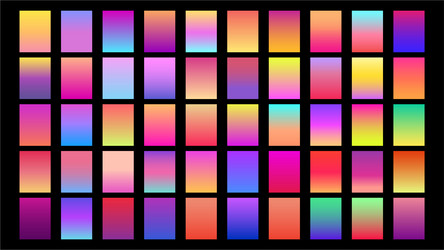 set square gradient icons with different colors vector image