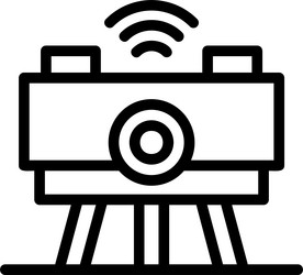 swarm robotics linear style icon design vector image