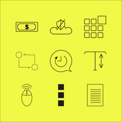 Web linear icon set simple outline icons vector