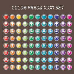 Arrow Button Icon Set - Circular & Directional vector