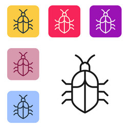 black line system bug concept icon isolated vector image