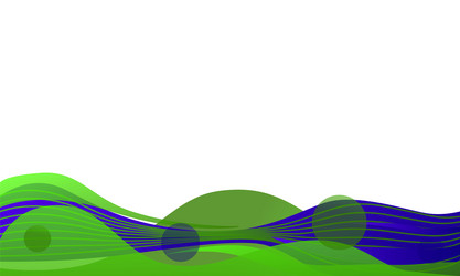 blue and green dynamic wave backdrop background vector image