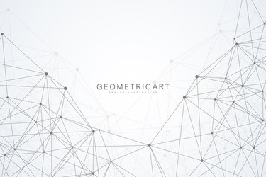 Geometric abstract background with connected line vector