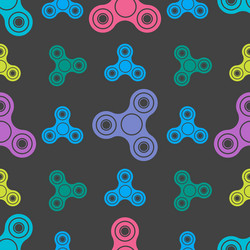 Hand spinners seamless pattern on white background vector