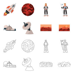 isolated object astronomy and technology icon vector image