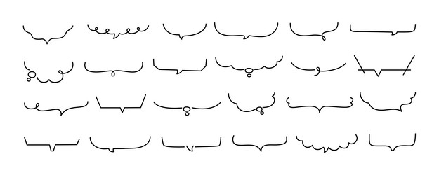 line text frame speech bubble linear simple vector image