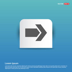 next arrow icon - blue sticker button vector image