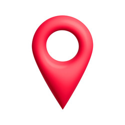 red map pin icon with open center vector image