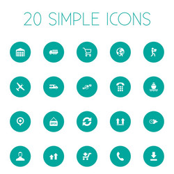 set of simple systematization vector image