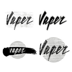 Vapor Lettering Art Vector Image
