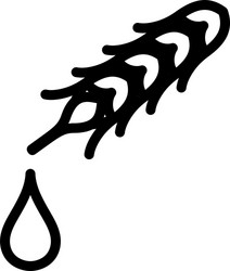 wheat with drop icon vector image