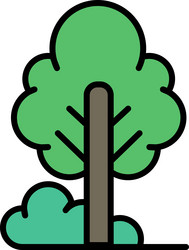 a tree with trunk and branches vector image