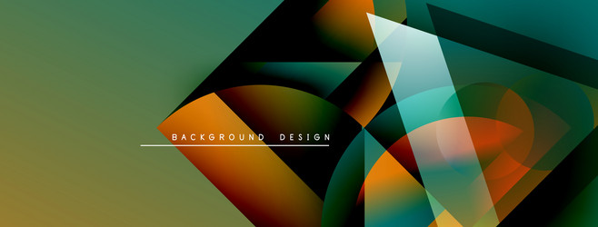abstract geometric shapes overlap creating vector image