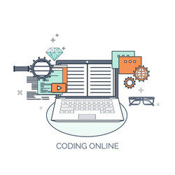 flat computing background vector image