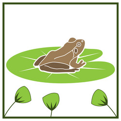 seamless pattern with frog vector image