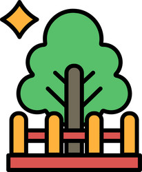 a tree with trunk and branches vector image