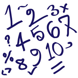 character and numeric art design vector image
