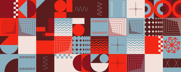 deconstructed abstract pattern design vector image
