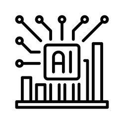 machine learning line icon linear style sign vector image