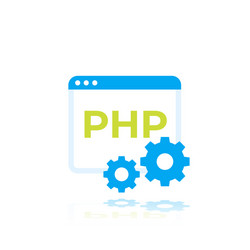 php icon flat art vector image