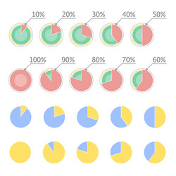 pie chart statistic concept business flow process vector image