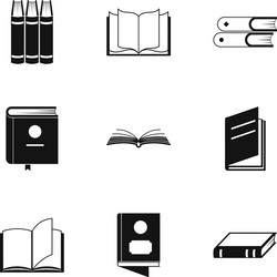 reference point icons set simple style vector image