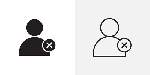 remove user icons pack for apps and ui ux desigs vector image