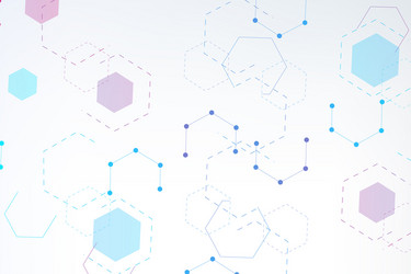 Science network pattern connecting lines and dots vector