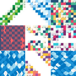 abstract colorful square background vector image