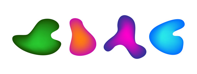 gradient liquid blob shapes vector image