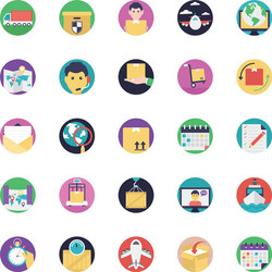 Industrial icons set Royalty Free Vector Image