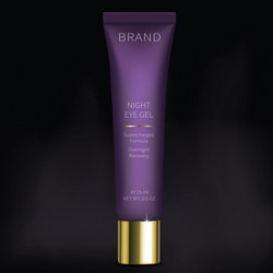 Night cosmetic gel for eyes skin care vector