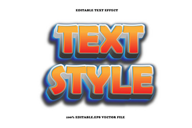 text style editable effect 3d emboss vector image