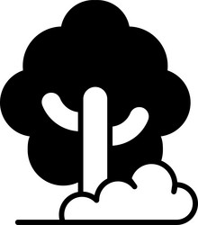 a tree with trunk and branches vector image