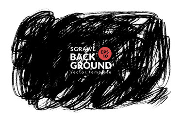 Big hand drawn brush stroke with scrawls Vector Image