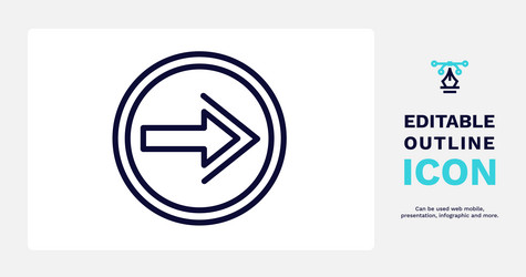 go back button icon thin line vector image