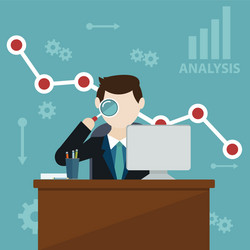 web analytics information and development website vector image