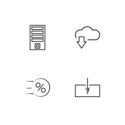 data analytics linear icons set simple outline vector image