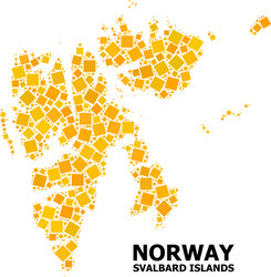 golden rotated square pattern map svalbard vector image