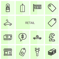 retail icons vector