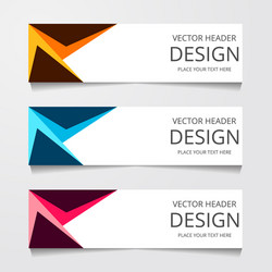 abstract design banner web template with three vector image