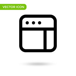 browser window icon minimal and creative vector image