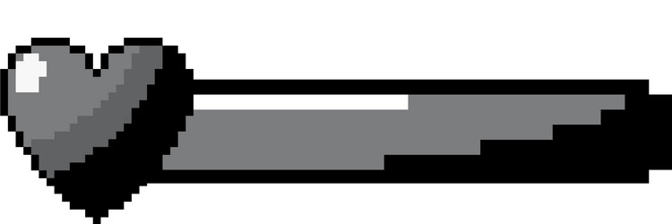 contour vedeo game heart lifes bar vector image