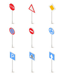 Set of prohibitory road signs Royalty Free Vector Image