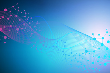 structure molecule and communication dna atom vector image