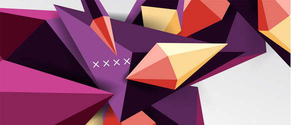 3d low poly abstract shape background vector