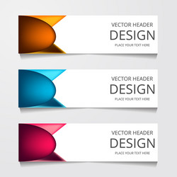 abstract design banner web template with three vector image